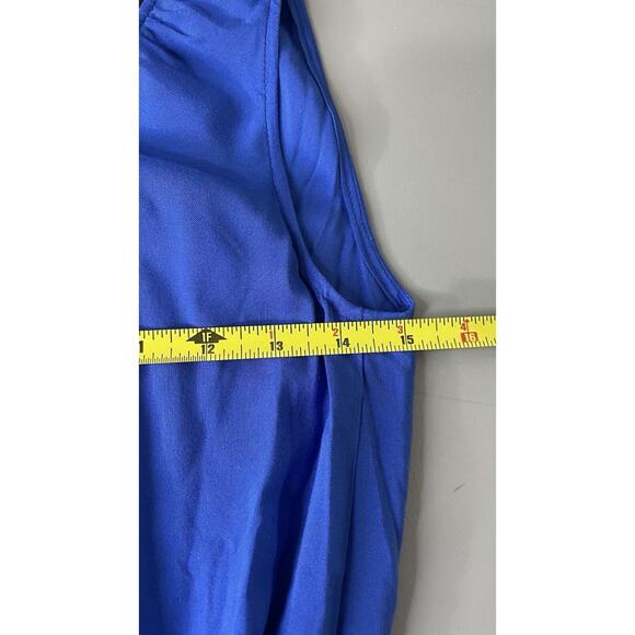 NWT BGL Blue Sleeveless Maxi Dress Adjustable Waist Designer Beach US 4 EUR 34 - Picture 9 of 13